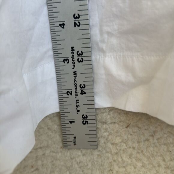 J Crew Collared Short Sleeve Tie Waist Mini Dress Womens Size 10 White - Picture 9 of 10